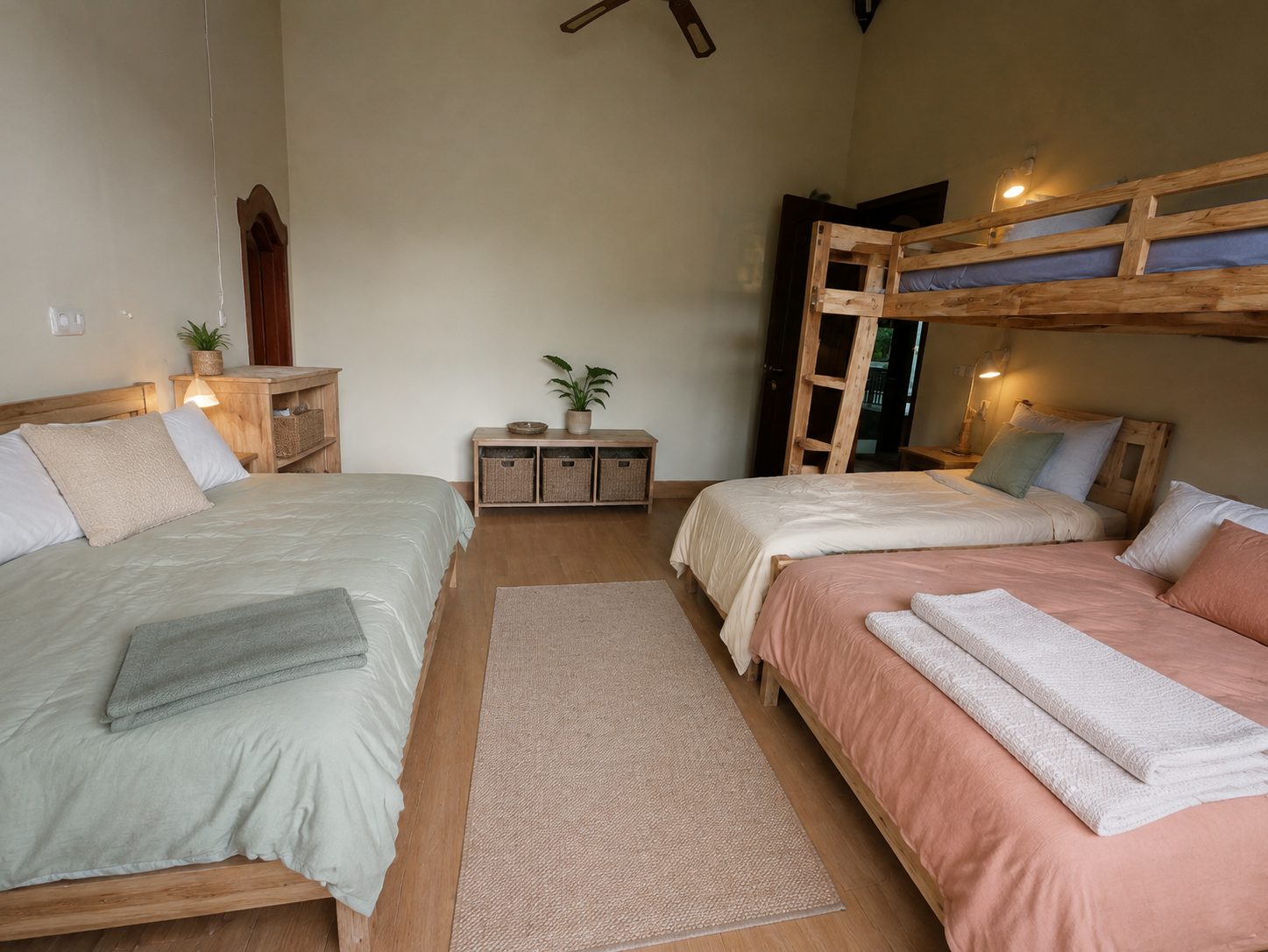 Calm overnight sleeping room for respite stays at Winta's Place, Ubud, Bali